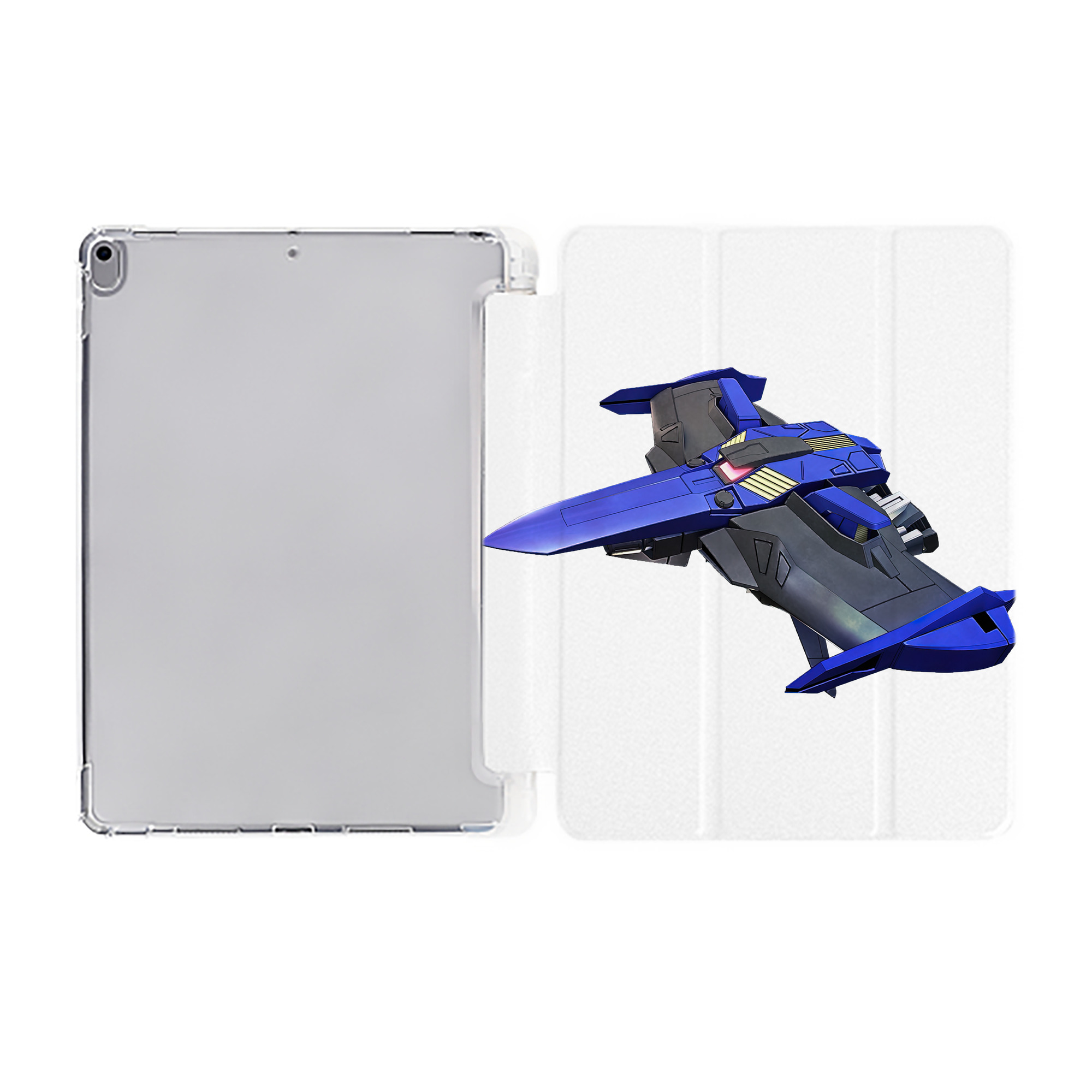 （画像用） 機動戦士ガンダム Mobile Suit Gundam IPad ケース ペン収納付き 三つ折りスタンド PUレザー×シリコン 対応機種9.5/10.5/10.9インチ